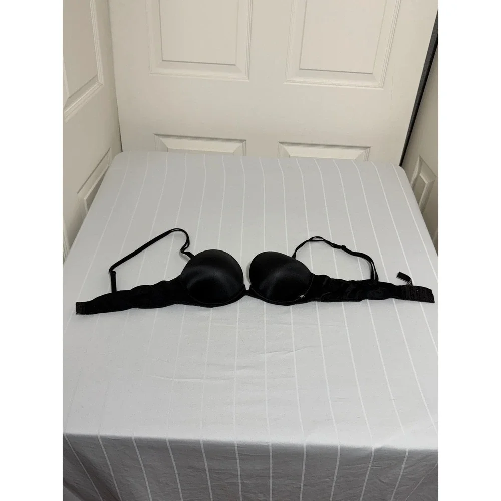 Victoria's Secret Black Strapless Push-Up Bra Underwire 333711-DL3 32B